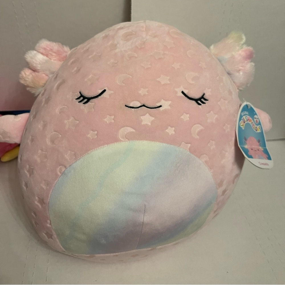 Squishmallows Kellytoy 14 Inch Soft Plush (Cressida Axolotl Glow in The Dark)
